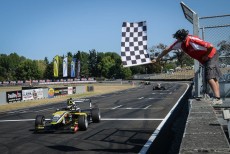 Brendon Leitch wins Race 2 in Manfield for the Toyota Racing Series ahead of the NZ GP